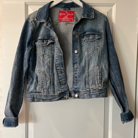 Hand Painted Rustic Denim Jean Jacket - Picture 2 of 6